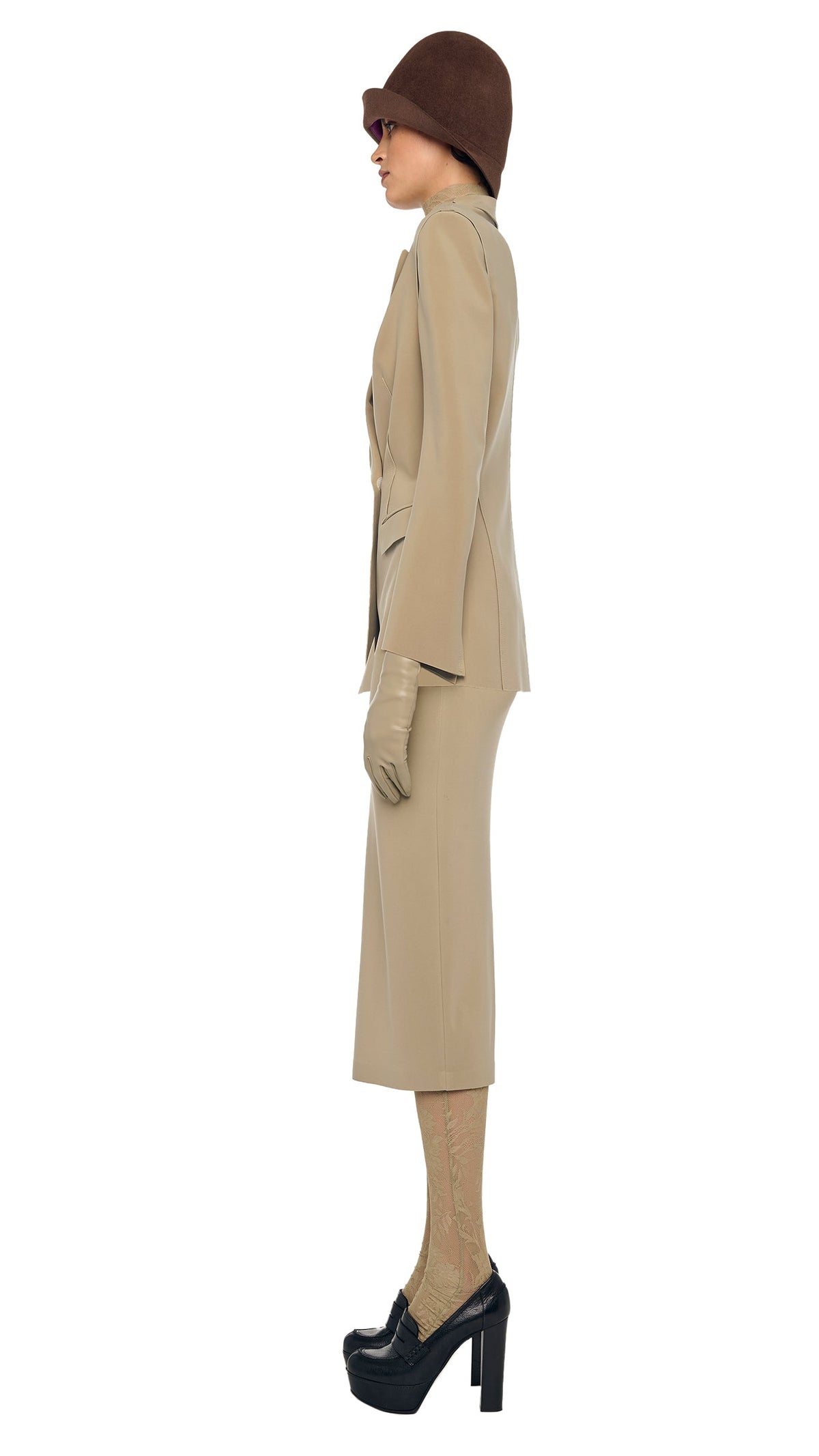 CLASSIC DOUBLE BREASTED JACKET Elm | Norma Kamali Women