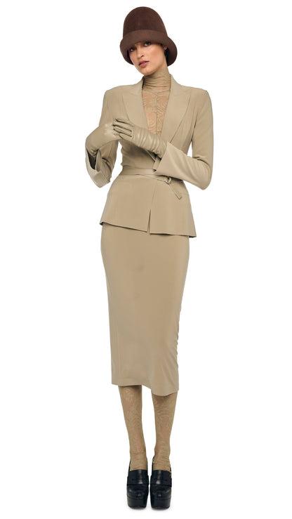 SINGLE BREASTED BOY FIT JACKET Elm | Norma Kamali Women