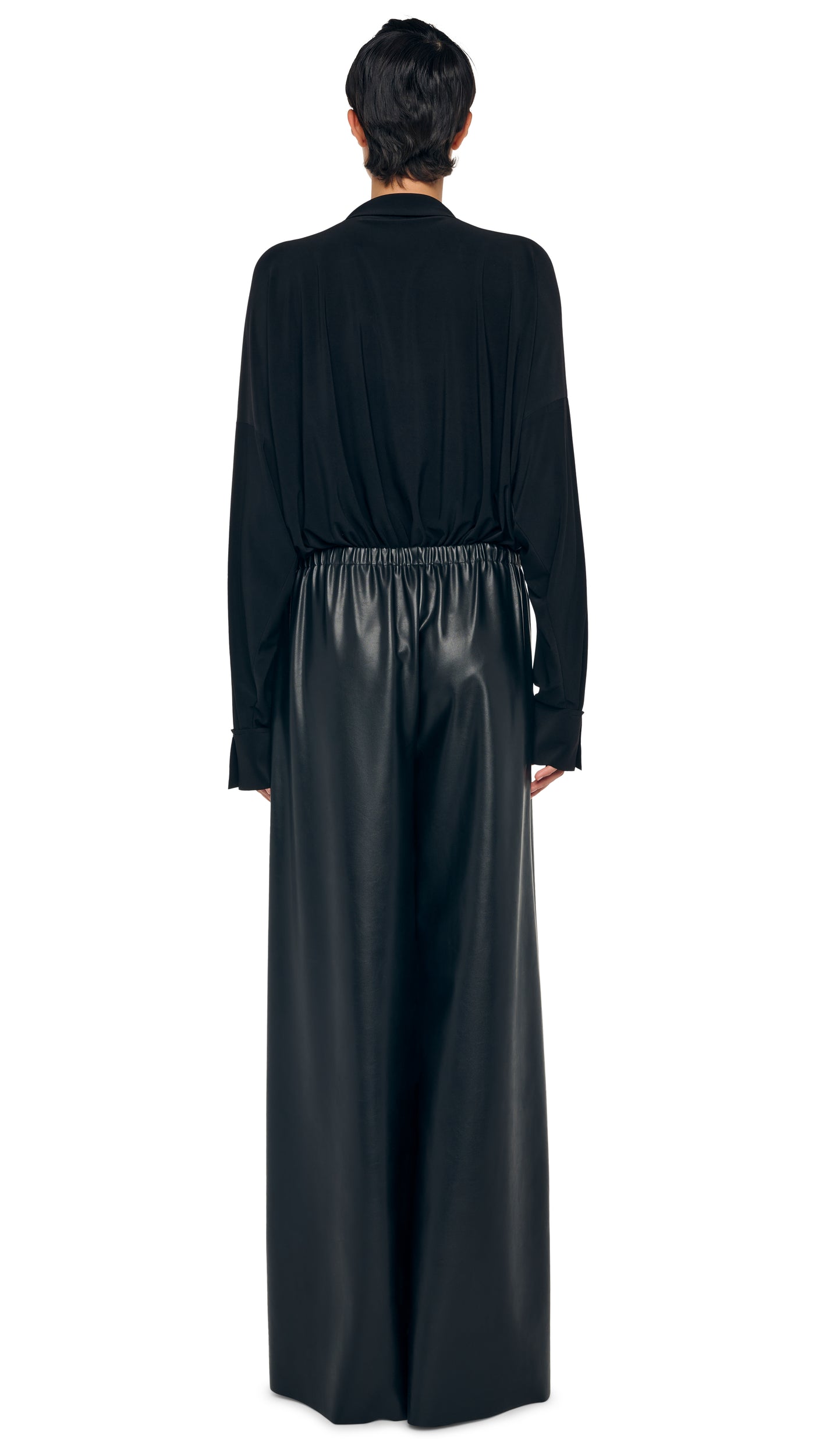 SUPER OS BF NK SHIRT BODYSUIT Black | Norma Kamali Women