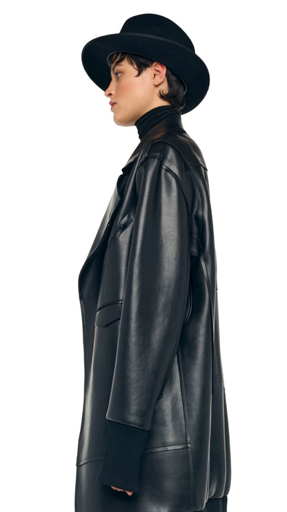 BLUES CRUSHABLE WOOL FELT FEDORA  | Norma Kamali Women